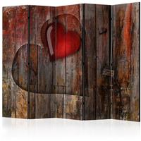 ARTGEIST 5teiliges Paravent Heart on wooden b cm 225x172 
