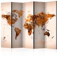ARTGEIST 5teiliges Paravent World in brown sh cm 225x172 