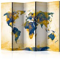 ARTGEIST 5teiliges Paravent Map of the World cm 225x172 