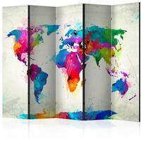 ARTGEIST 5teiliges Paravent The map of happin cm 225x172 
