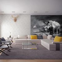 ARTGEIST Fototapete Entrücktes Nashorn cm 250x193 