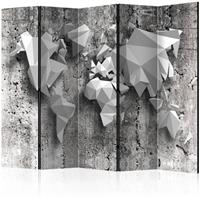 ARTGEIST 5teiliges Paravent World Map Origam cm 225x172 