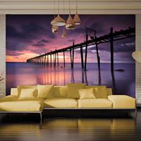 ARTGEIST Fototapete Holzerner Pier im Hafen cm 250x193 