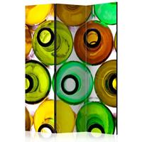 ARTGEIST 3teiliges Paravent bottles backgrou cm 135x172 