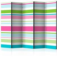ARTGEIST 5teiliges Paravent Bright stripes II cm 225x172 