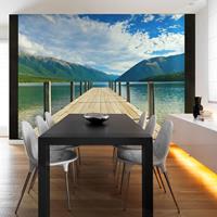 ARTGEIST Fototapete Brücke am Bergsee cm 300x231 