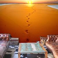 ARTGEIST Fototapete Fußabdrücke am Sand cm 250x193 