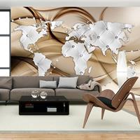 ARTGEIST Fototapete World Map White e Diamon cm 200x140 