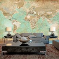 ARTGEIST XXL Tapete Turquoise World Map II cm 500x280 