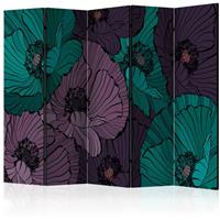 ARTGEIST 5teiliges Paravent Flowerbed II Roo cm 225x172 