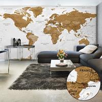 ARTGEIST XXL Tapete World Map White Oceans II cm 500x280 