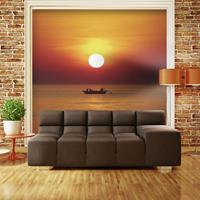 ARTGEIST Fototapete Fischerboot bei Sonnenunte cm 250x193 