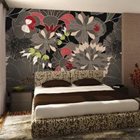 ARTGEIST Fototapete florales Motiv grau cm 250x193 