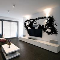 ARTGEIST Fototapete Weiße Kontinente schwarz cm 300x231 