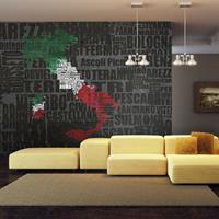 ARTGEIST Fototapete Text map of Italy cm 450x270 