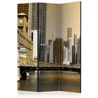 ARTGEIST 3teiliges Paravent Chicago's bridge cm 135x172 