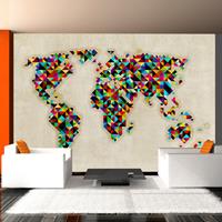 ARTGEIST Fototapete World Map a kaleidoscope cm 300x231 