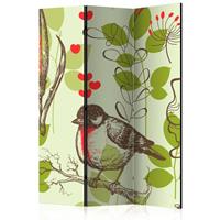 ARTGEIST 3teiliges Paravent Bird and lilies v cm 135x172 