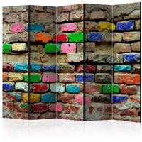 ARTGEIST 5teiliges Paravent Colourful Bricks cm 225x172 