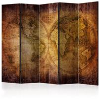 ARTGEIST 5teiliges Paravent World on old map cm 225x172 