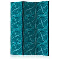 ARTGEIST 3teiliges Paravent Geometric Turquoi cm 135x172 