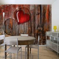 ARTGEIST Fototapete Herz in Holz geschnitzt cm 250x193 