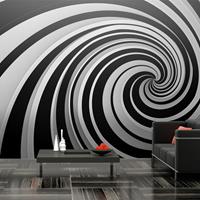 ARTGEIST XXL Tapete Black and white swirl cm 550x270 
