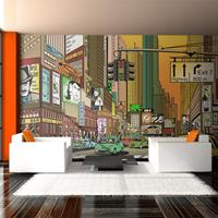 ARTGEIST XXL Tapete New York dynamische Stad cm 550x270 
