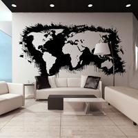 ARTGEIST XXL Tapete White continents black oc cm 550x270 