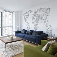 ARTGEIST XXL Tapete Map of the World white s cm 550x270 
