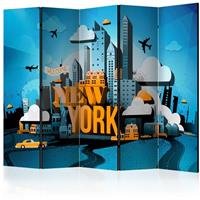 ARTGEIST 5teiliges Paravent New York welcom cm 225x172 