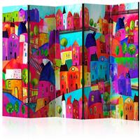 ARTGEIST 5teiliges Paravent Rainbowhued town cm 225x172 