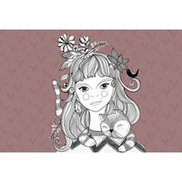 A.S. CREATIONS A.s.creations - DD120081 Catgirl2 ARTist fototapete modern 270 x 400 cm (4 Teile) | Jetzt Fototapeten günstig kaufen - Grau, Rot