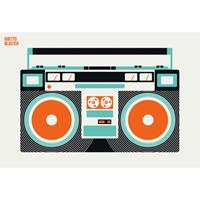 living walls Fotobehang ARTist Ghetto Blaster (set, 4-delig)