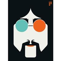 A.S. CREATIONS A.s.creations - DD120133 Lennon ARTist fototapete modern 270 x 200 cm (2 Teile) | Online Fototapeten bestellen - Blau, Orange / Terrakotta