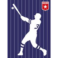 living walls Fotobehang ARTist Baseball (set, 2-delig)