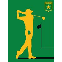 living walls Fotobehang ARTist Golfplayer (set, 2-delig)