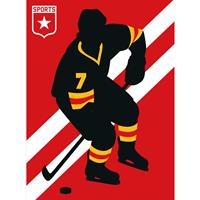 A.S. CREATIONS A.s.creations - DD120165 IceHockey ARTist fototapete modern 270 x 200 cm (2 Teile) | Online Fototapeten bestellen - Rot, Schwarz / Anthrazit