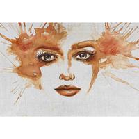A.S. CREATIONS A.s.creations - DD120189 WatercolourFace1 ARTist fototapete modern 270 x 400 cm (4 Teile) | Fototapeten online entdecken - Orange / Terrakotta, Weiß