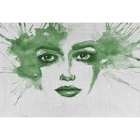A.S. CREATIONS A.s.creations - DD120193 WatercolourFace2 ARTist fototapete modern 270 x 400 cm (4 Teile) | Fototapeten Online-Shop - Grün, Weiß