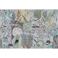 A.S. CREATIONS A.s.creations - DD121856 birdsplaygrou2 Walls by Patel 3 vögel blumen 270 x 400 cm (4 Teile) | Online Fototapeten bestellen - Blau, Grün