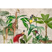 A.S. CREATIONS A.s.creations - DD119741 PalmTreeMap ARTist fototapete dschungel tiere palmen vögel natur 270 x 400 cm (4 Teile) | Fototapeten online entdecken