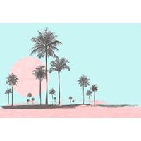 A.S. CREATIONS A.s.creations - DD119761 MiamiBeachSunrise1 ARTist fototapete palmen 270 x 400 cm (4 Teile) | Fototapeten Online-Shop - Blau, Pink / Rosa