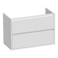 Saniclass New Future Small onderkast 80.2x39x55cm greeploos hangend met 2 softclose lades MDF hoogglans wit 1155