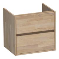 Saniclass Natural Wood Nexxt onderkast 59x55x45.5cm met softclose 2 lades grey oak 1071