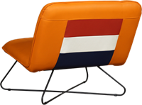 ShopX Leren fauteuil smile oranje vlag oranje, oranje leer, oranje stoel