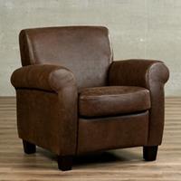 ShopX Leren fauteuil perfection bruin, bruin leer, bruine stoel