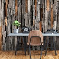 ARTGEIST Selbstklebende Fototapete Wooden Curta cm 245x175 - 
