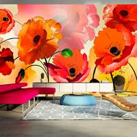 ARTGEIST Selbstklebende Fototapete Velvet poppi cm 490x280 - 