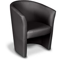 DMORA Sessel mit Kunstlederbezug, Farbe schwarz, 65 x 78 x 60 cm